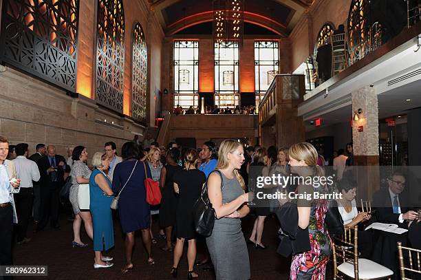 Atmosphere at a reception hosted by ELLE Editor-in-Chief Robbie Myers and Center for American Progress President, Neera Tanden, sponsored by...