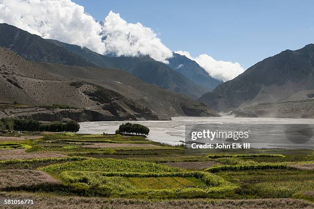 kali gandaki river valley s of kagbeni - mustang valley stock pictures, royalty-free photos & images