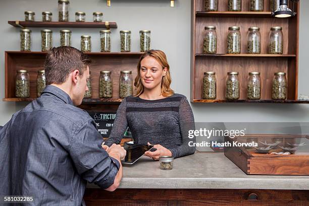 small business marijuana dispensary in oregon. - cannabis dispensary stock pictures, royalty-free photos & images