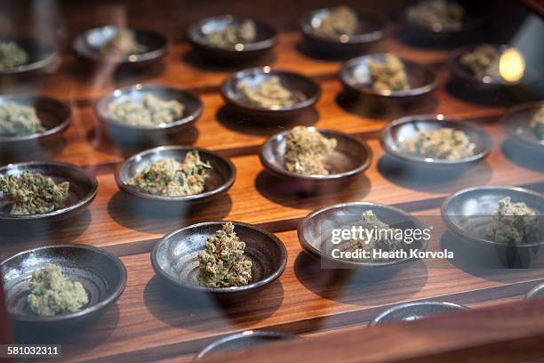 small business marijuana dispensary in oregon. - cannabis business stock pictures, royalty-free photos & images