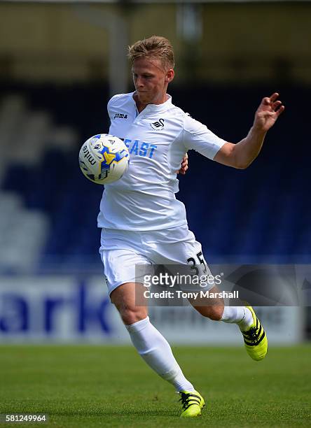 Stephen Kingsley of Swansea City during the Pre-Season Friendly match between Bristol Rovers and Swansea City at Memorial Stadium on July 23, 2016 in...