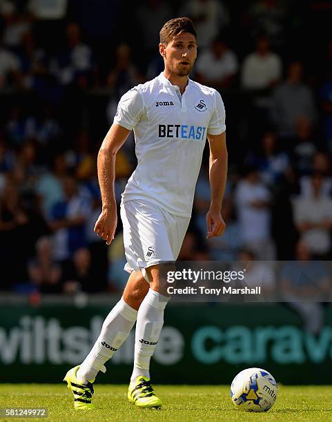 Federico Fernandez of Swansea City during the Pre-Season Friendly match between Bristol Rovers and Swansea City at Memorial Stadium on July 23, 2016...