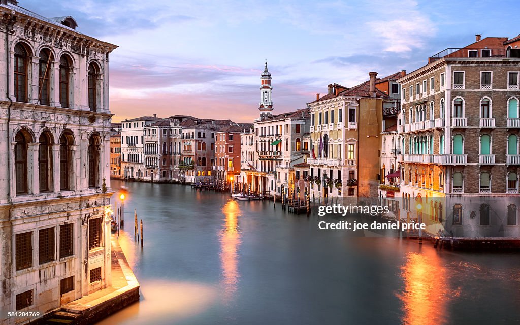 Grand Canal, Behind Rialto Bridge, Venice, Italy