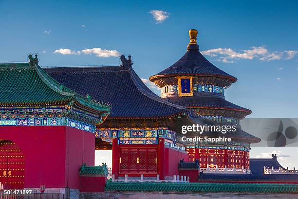 the temple of heaven, beijing - himmelstempel stock-fotos und bilder