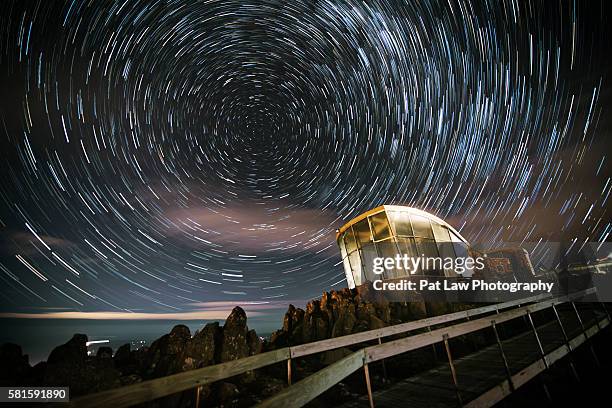 the beautiful stars trail - aurora australis australia stock pictures, royalty-free photos & images