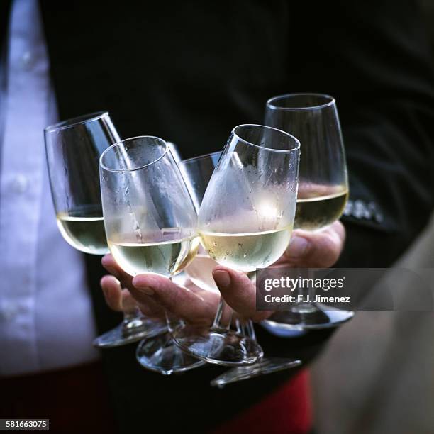 sherry glasses - jerez de la frontera photos et images de collection