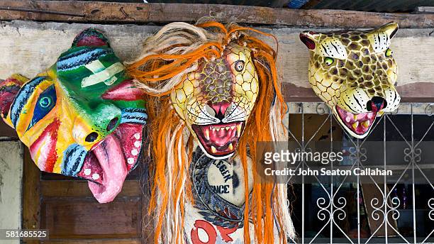 carnival masks in jacmel - jacmel stock pictures, royalty-free photos & images