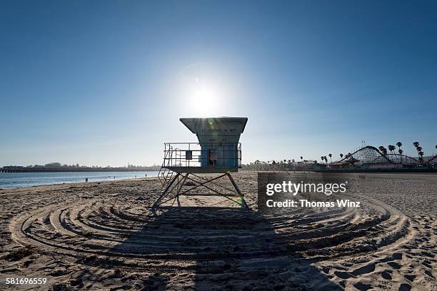 lifeguard station - santa cruz california stock pictures, royalty-free photos & images