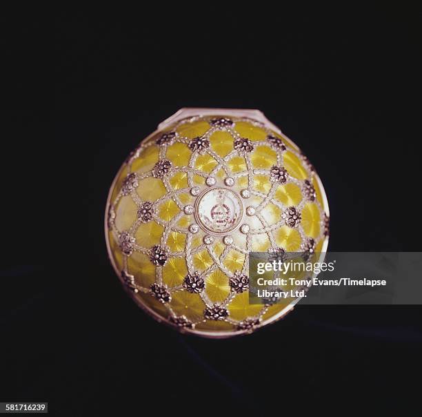 The Imperial Coronation Egg, a jewelled Fabergé egg created in 1897 to commemorate the 1896 coronation of Alexandra Feodorovna, consort of Tsar...