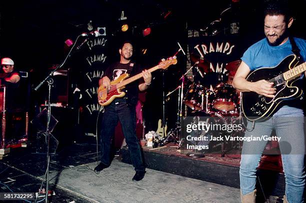 American Funk band the Meters perform at Tramps nightclub, New York, New York, January 29, 1993. Pictured are, from left, Art Neville on keyboards,...