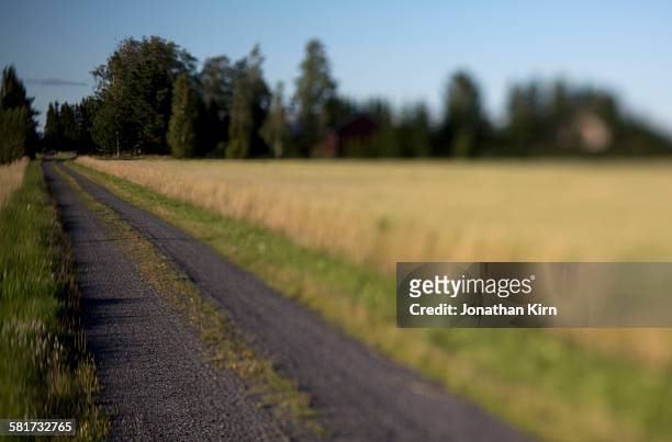 gravel road in rural finland. - somero photos et images de collection