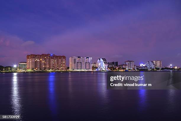 marine drive, kochi - laguna de kerala - fotografias e filmes do acervo