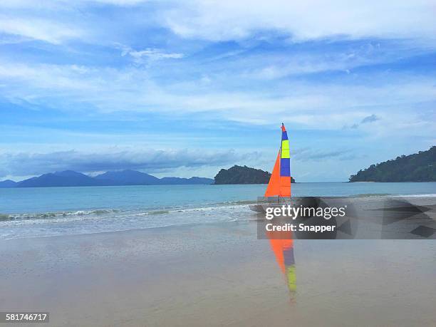 catamaran on the beach, langkawi, malaysia - pulau langkawi stock pictures, royalty-free photos & images