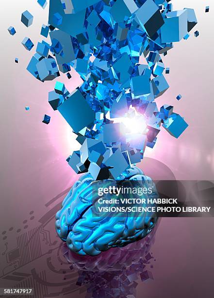 neuromorphic engineering, illustration - mind blowing illustration stock illustrations