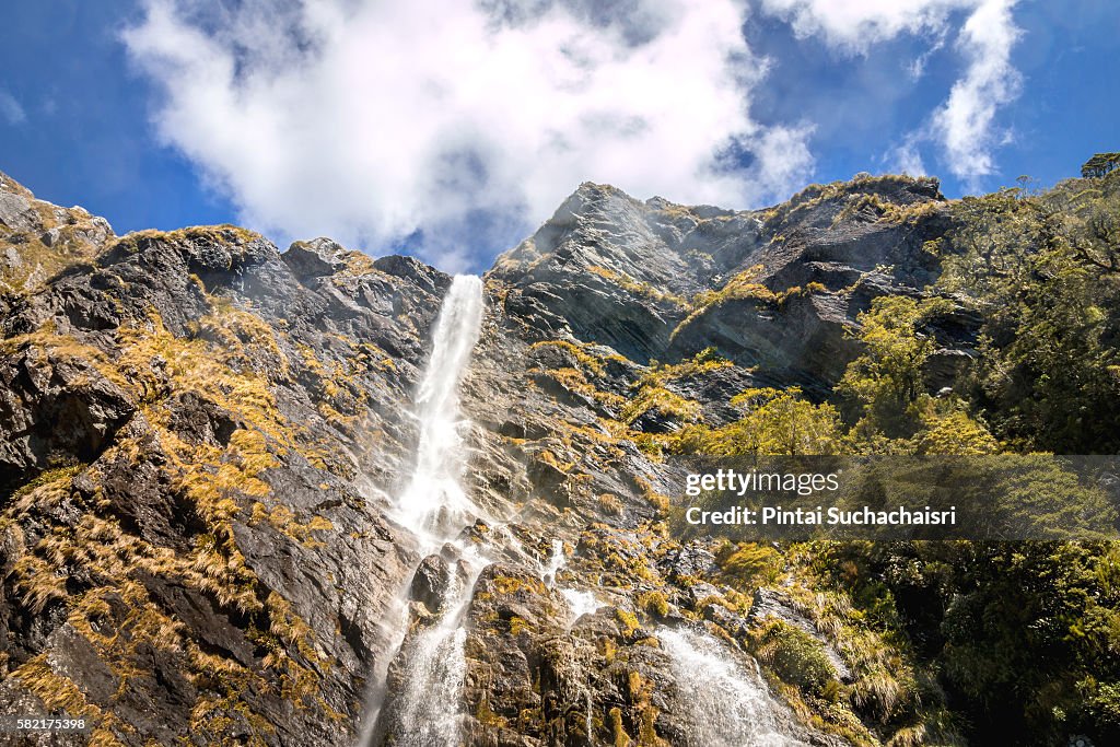 Earland Falls on the Routeburn Track, New Zealand