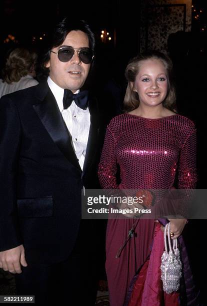 Charlene Tilton and manager Jon Mercedes III attend the 38th Annual Golden Globes at the Beverly Hilton circa 1981 in Beverly Hills, California.