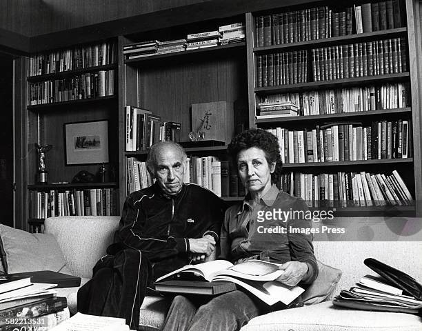 Francoise Gilot and Dr. Jonas Salk at home circa 1982 in La Jolla, California.