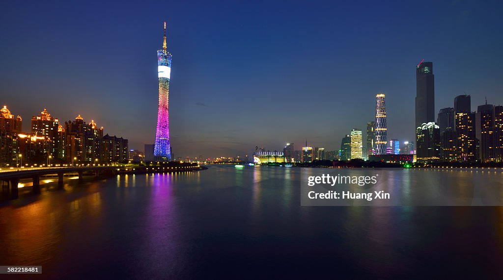 Pearl River with Canton Tower and CBD
