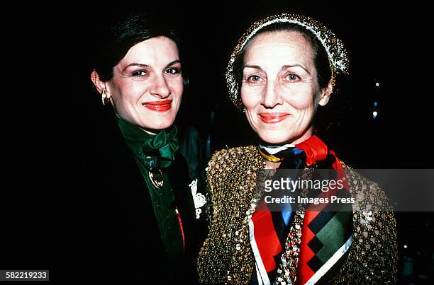 Paloma Picasso and mother Francoise Gilot circa 1980 in New York City.