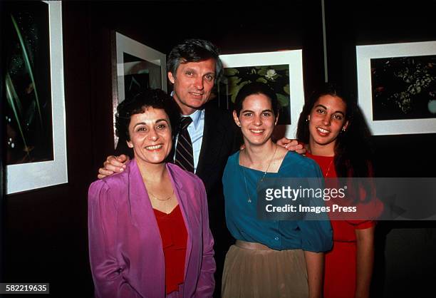 Alan Alda, wife Arlene and daughters circa 1981 in New York City.