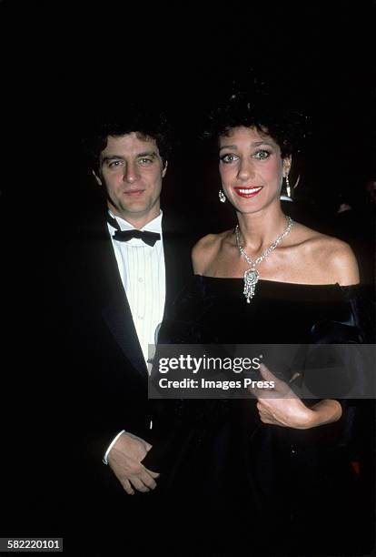 Marisa Berenson and husband Aaron Richard Golub circa 1982 in New York City.