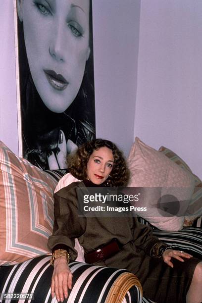 Marisa Berenson at home circa 1984 in New York City.