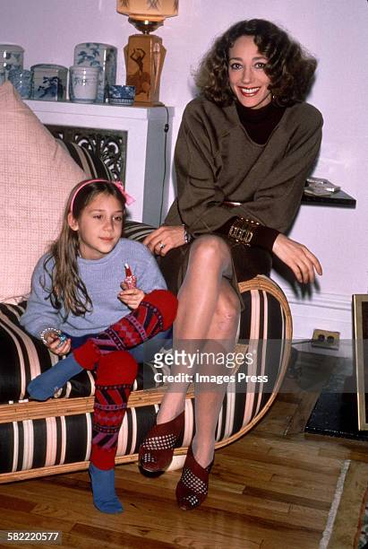 Marisa Berenson at home circa 1984 in New York City.