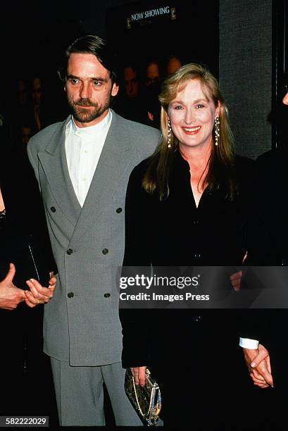 Jeremy Irons and Meryl Streep circa 1994 in New York City.