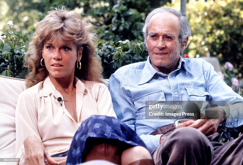 Jane Fonda with father Henry Fonda...
