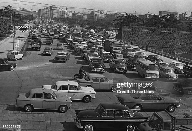Traffic in Tokyo, Japan, circa 1955.