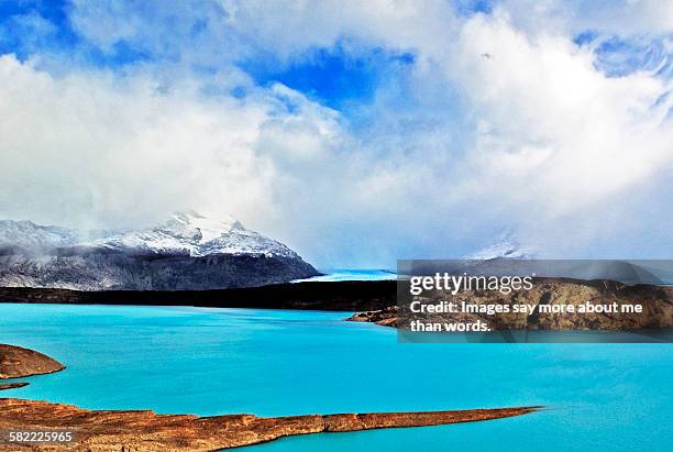 upsala glacier seen from above. patagonia argentin - upsala glacier stock pictures, royalty-free photos & images