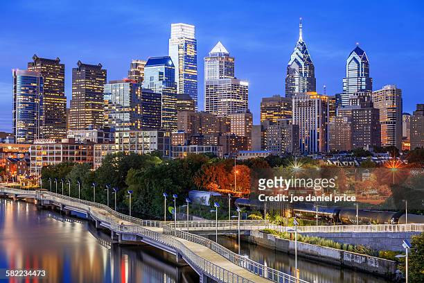 philadelphia, skyline, pennsylvania, america - philadelphia stock pictures, royalty-free photos & images