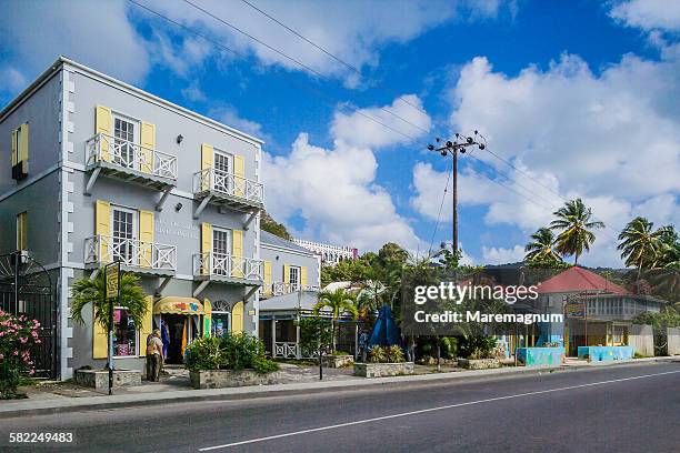 view of waterfront drive - virgin islands stock pictures, royalty-free photos & images