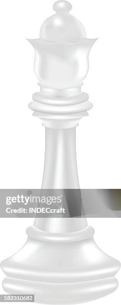 white chess piece queen - chess queen stock illustrations
