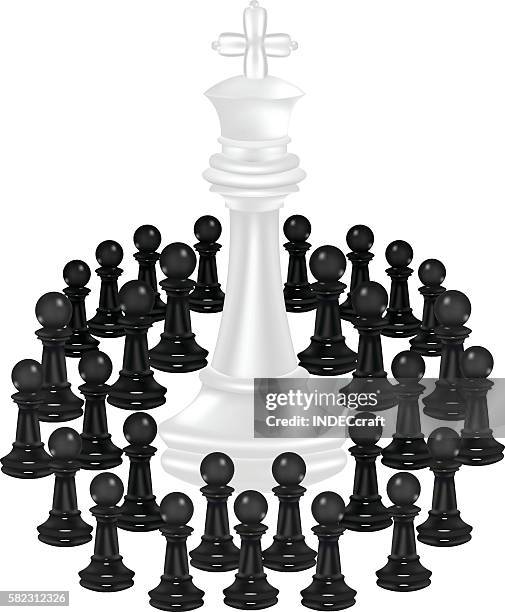 white chess king leader - checkmate stock illustrations