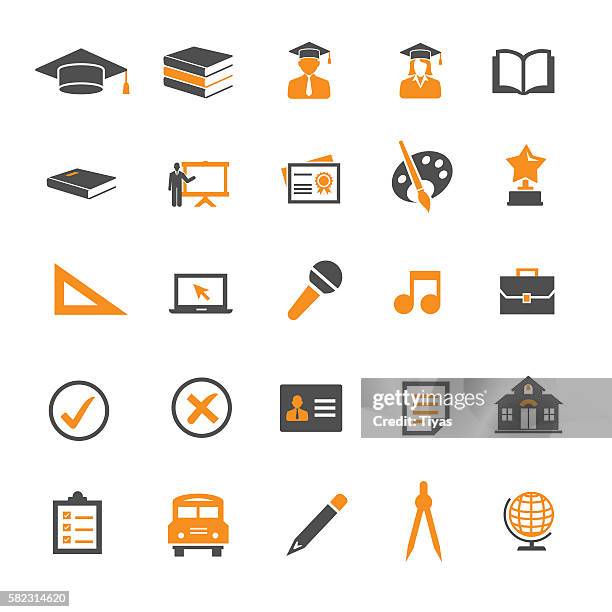 education icon - school bell stock illustrations