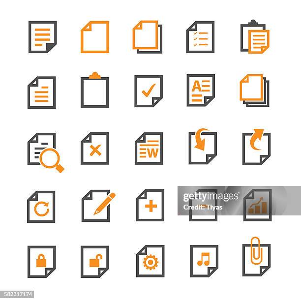 stockillustraties, clipart, cartoons en iconen met document icons - kostenlos