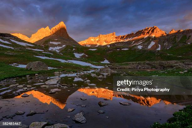 ice lake basin - san juan mountains stockfoto's en -beelden