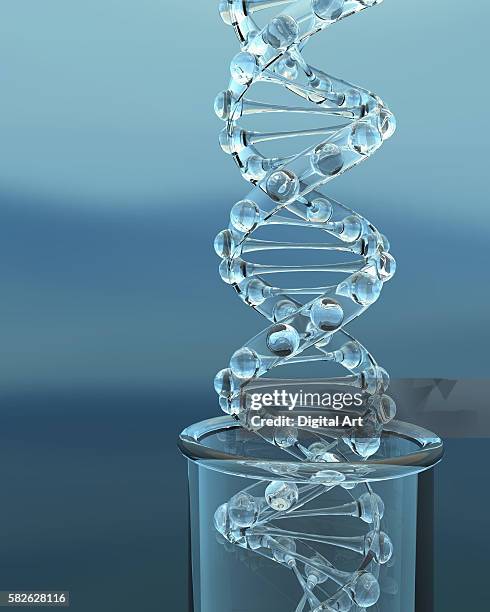 dna molecule model in test tube - dna tube stock pictures, royalty-free photos & images