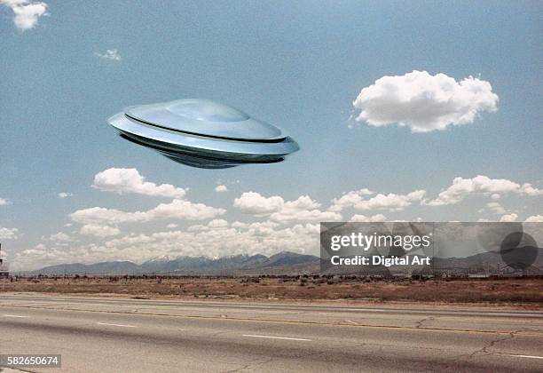 ufo flying - ufo stock-fotos und bilder