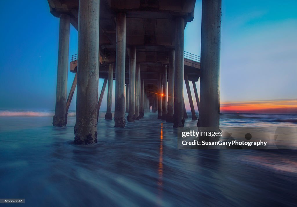 Blue hour under pier