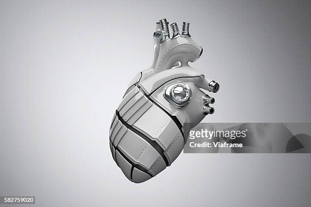 artificial heart - human heart stock-fotos und bilder