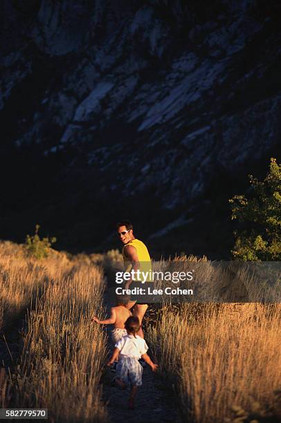 hiking in the wasatch range - wasatch mountains stock pictures, royalty-free photos & images