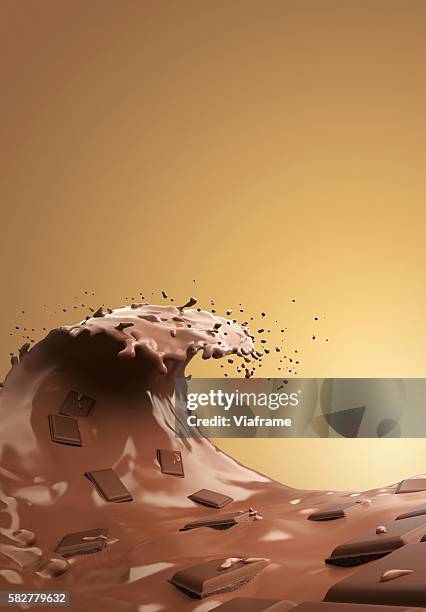 chocolate wave - chocolate milk splash stock pictures, royalty-free photos & images