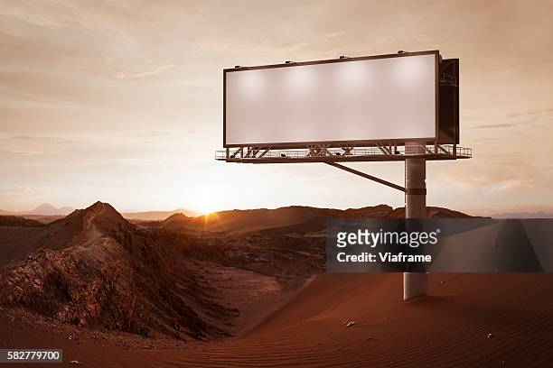 citylight in desert - us blank billboard stock pictures, royalty-free photos & images