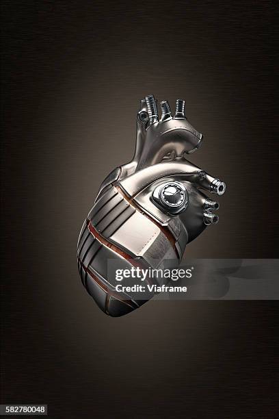 artificial heart - robotic heart stock-fotos und bilder