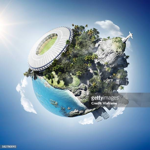 worldcup 2014 brazil - 360 degree view stockfoto's en -beelden