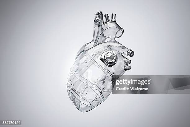 artificial heart - robotic heart stock-fotos und bilder