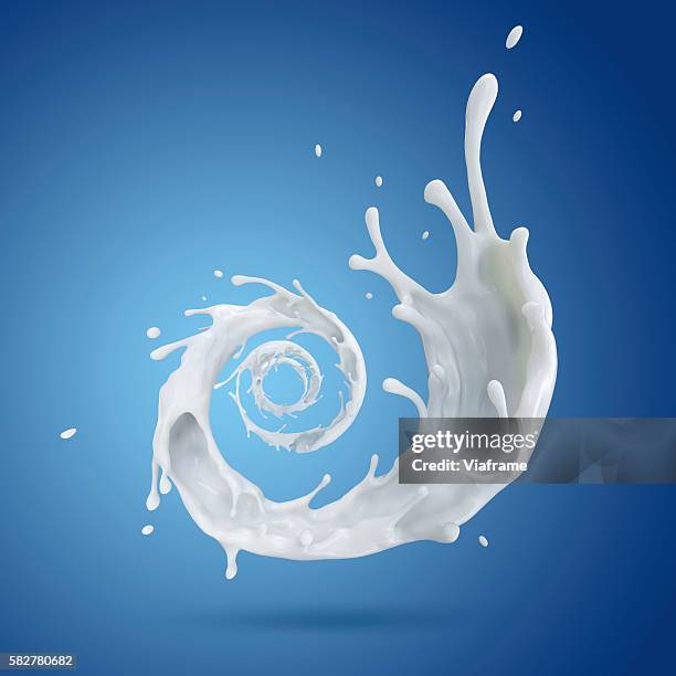 milk splash - swirls stockfoto's en -beelden