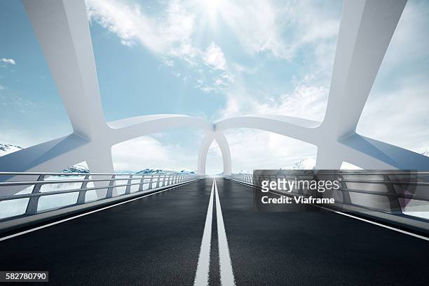 weisse bruecke persp0004 - bridge stock pictures, royalty-free photos & images